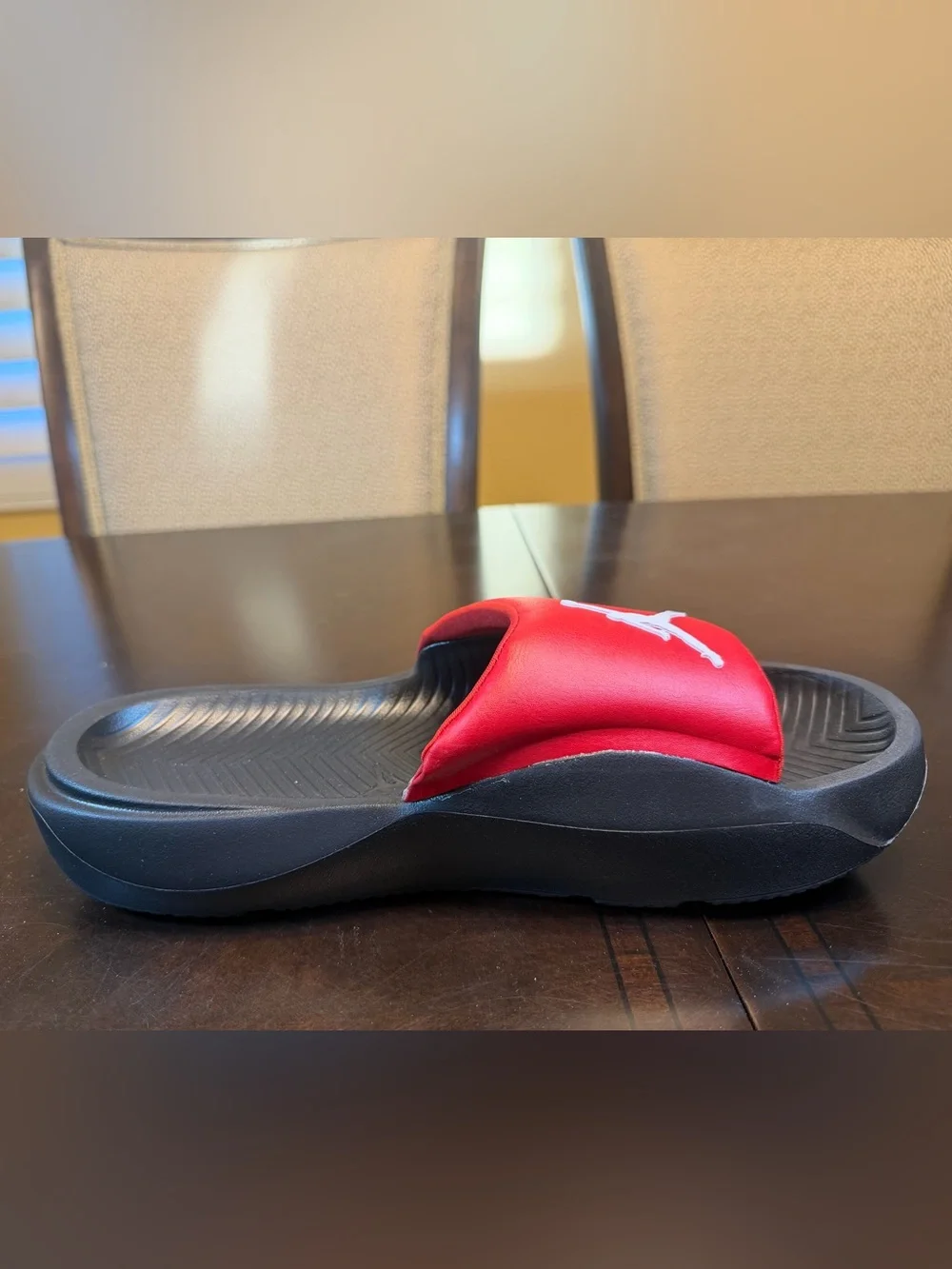 New Nike Air Jordan Red Black Slides Sandals Size US 10